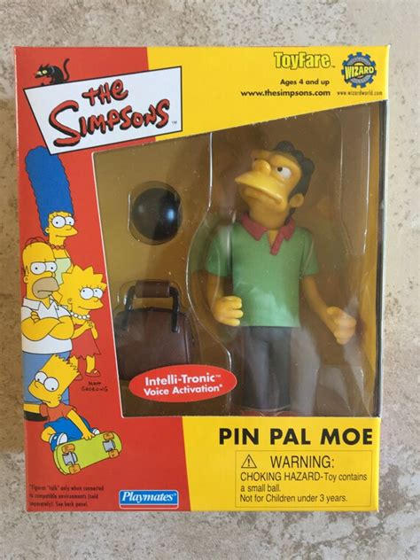 Nib The Simpsons Pin Pal Moe Playmates Toys Moe Szyslak Boxed Etsy