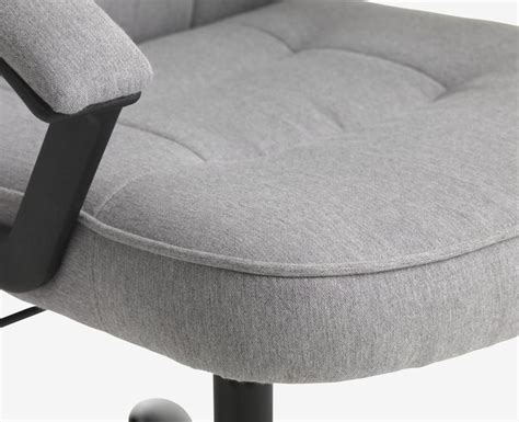 Chaise De Bureau Professionnelle SKODSBORG Tissu Gris Noir JYSK