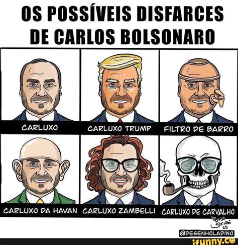 OS POSSÍVEIS DISFARCES DE CARLOS BOLSONARO CARLUXO DA HAVAN CARLUXO