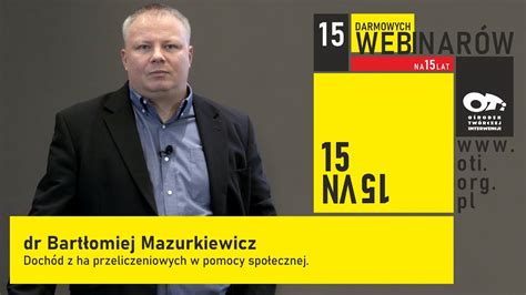 Oti Mazurkiewicz Bezp Atny Webinar Doch D Z Ha Przeliczeniowych W