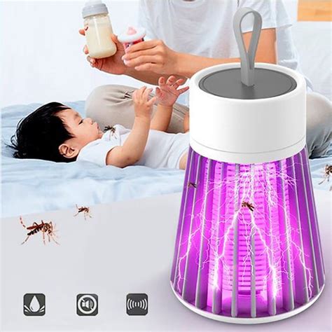 Lâmpada Elétrica Mata Mosquitos Luz UV USB Armadilha Para Anti Insetos