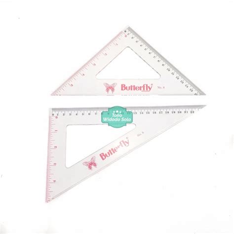 Penggaris Segitiga Set Butterfly No Triangle Ruler Set Buah