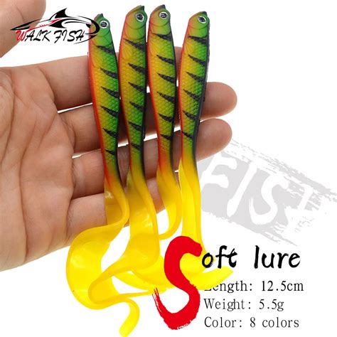 WALK FISH Se Uelo De Pesca Jigging Wobblers 4 Piezas 12 5 Cm 5 5g S