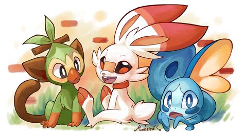 Grookey Sobble Hd Pokemon Sword And Shield Wallpapers Hd Wallpapers