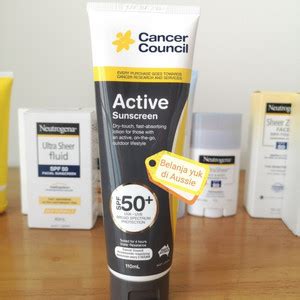 Jual Cancer Council Active Sunscreen Spf Ml Made In Australia