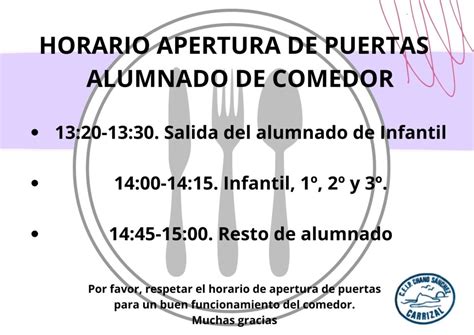 Informaci N Muy Importante Del Servicio De Comedor Y Recogida Del