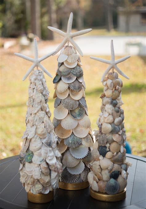 Items Similar To Elegant Seashell Christmas Tree With Oysters Shells On