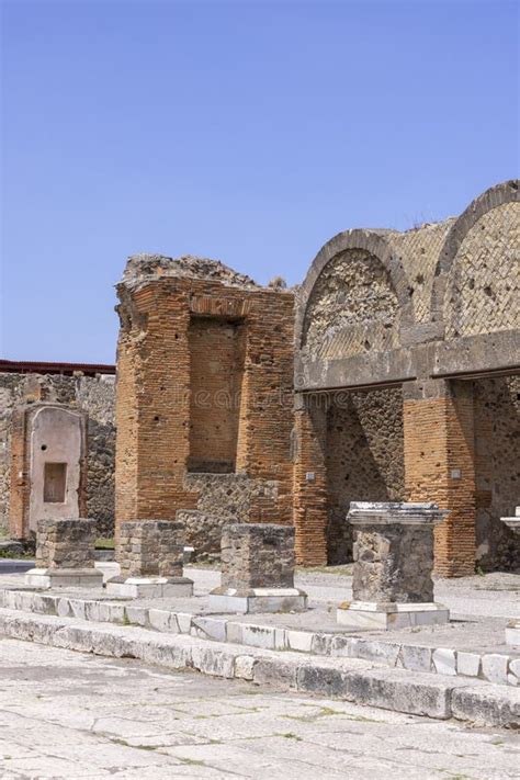 Ruins Of An Ancient City Destroyed By The Eruption Of The Volcano