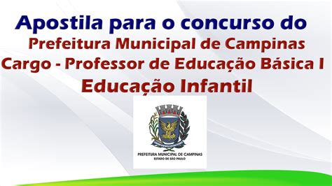 Apostila Para O Concurso Da Prefeitura Municipal De Campinas Professor