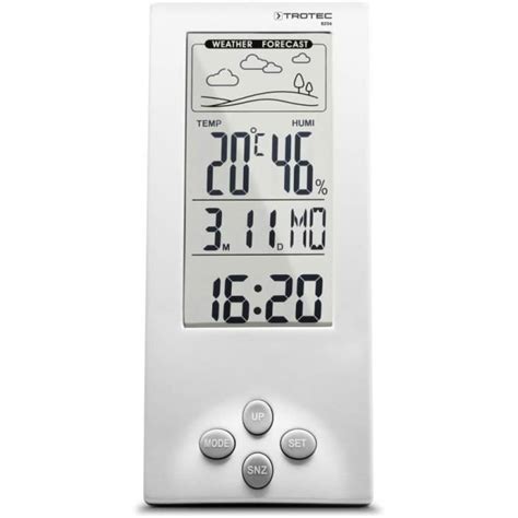 TROTEC BZ06 Thermo hygromètre de table Station météo224 Cdiscount TV