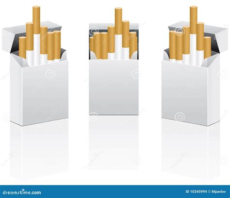 Vector Pack Of Cigarettes Stock Vector Illustration Of Paper