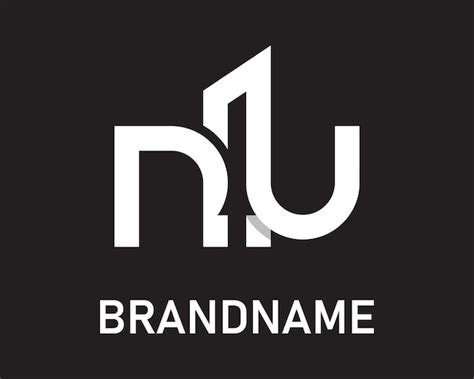 Premium Vector Letter Nu Logo Design Template