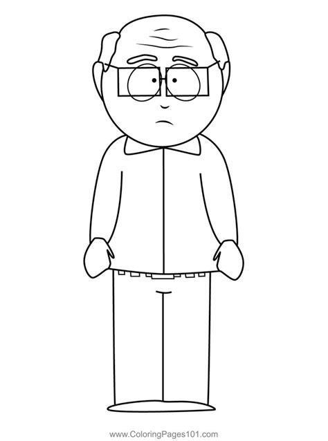 Herbert Garrison South Park Coloring Page | Coloring pages, South park, Coloring pages for kids