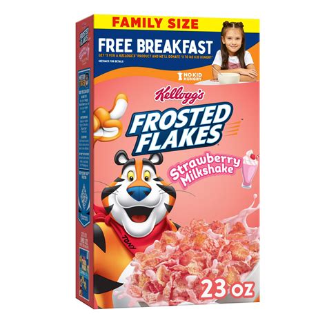 Kellogg S Frosted Flakes Strawberry Milkshake Cold Breakfast Cereal