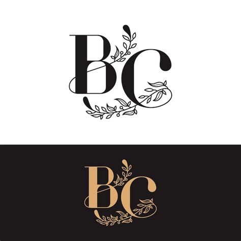 Premium Vector Handdrawn Wedding Monogram Bc Logo