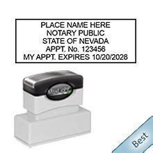 Nevada Notary Pre Inked Expiration Stamp Ships Next Day Free Shipping