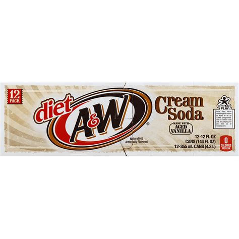 Aandw Zero Sugar Aandw Cream Soda Zero Sugar 12 Fl Oz Delivery Or Pickup