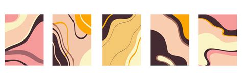 Abstract Modern Templates With Nude Neutral Tones Vector Image