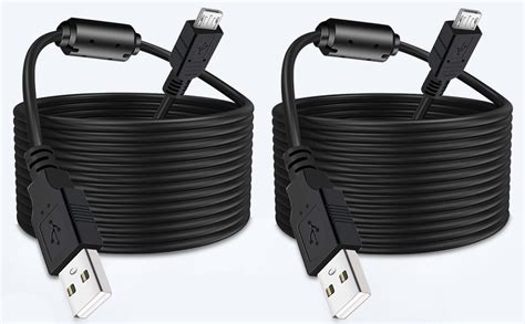 Amazon 2 Pack 10ft PS4 Controller Charging Cable Sync Cord Play