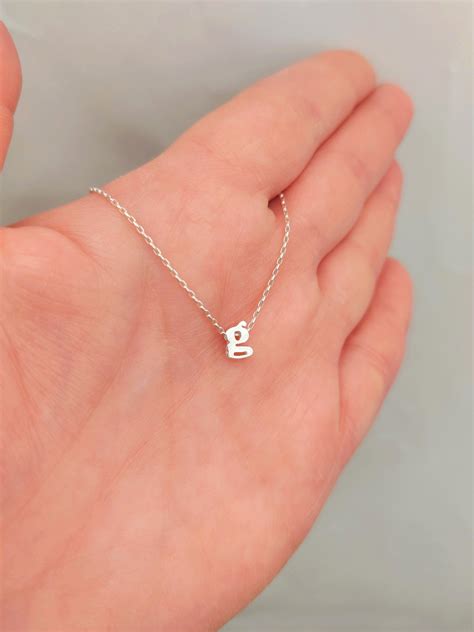 100 Sterling Silver Initial Necklace • Dainty Necklace • Personalized