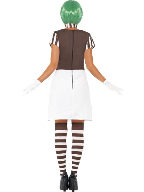 Adult Candy Creator Female Outfit Fancy Dress Costume Oompa Loompa Umpa Lumpa | eBay