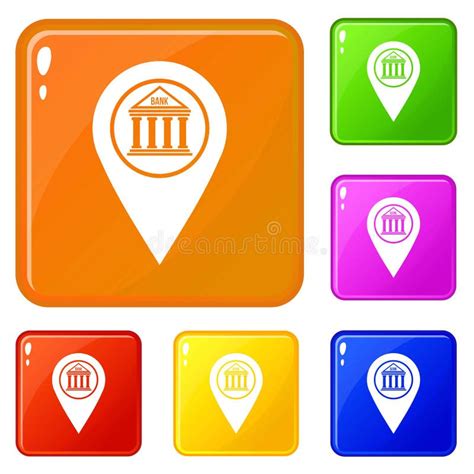 Map Pin Icons Set Vector Color Stock Vector - Illustration of mark, location: 144256918