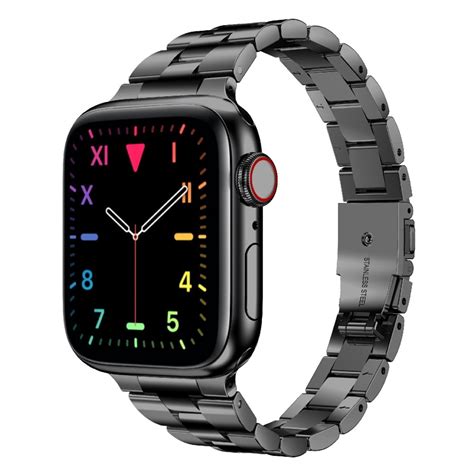 Kj P Apple Watch Mm Series Slim Metal Reim Svart Online