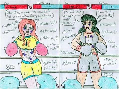 Boxing You Vs Fluttershy And Octavia By Jose Ramiro On Deviantart