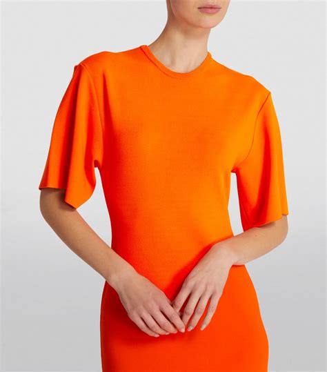 Womens Stella Mccartney Orange Knitted Mini Dress Harrods Uk