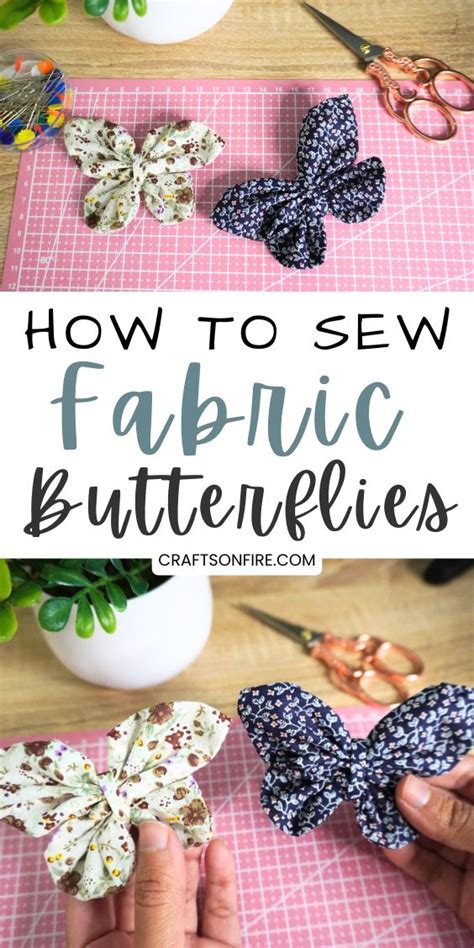 How To Sew Fabric Butterflies Butterfly Sewing Ideas Fabric