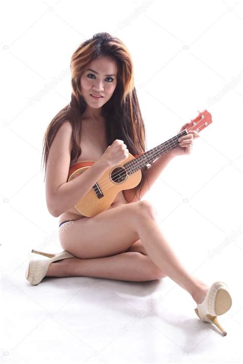 Woman Nude With Small Guitar Stock Photo Tawesit Gmail 89756572