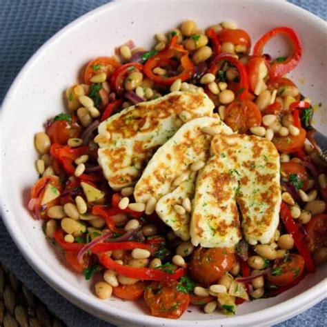 Halloumi And Tomato Salad Carrie S Kitchen