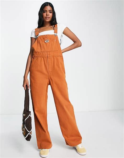 Monki Overalls In Brown Denim Asos