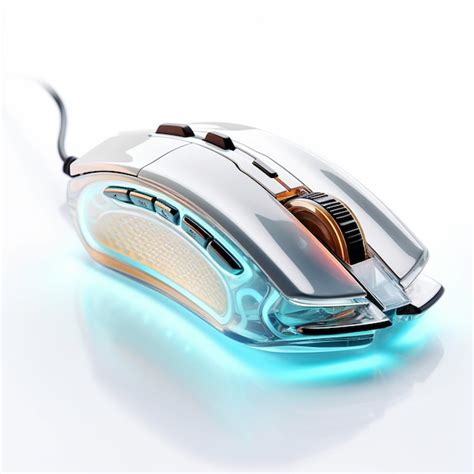 Premium Photo A Computer Mouse With A Blue Light That Is Lit Up