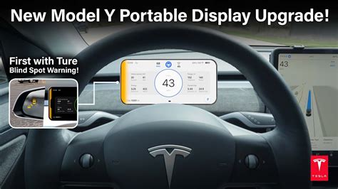 New Tesla Model Y Portable V2 Teslogic Display With Blind Spot Warning