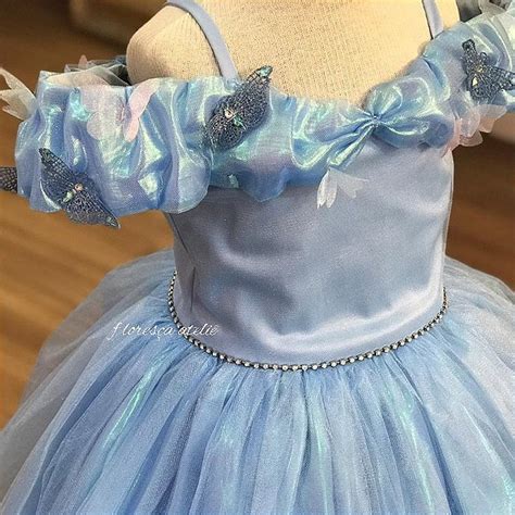 Vestido Da Cinderela Infantil - Vestido Infantil Princesa Cinderela Filme | Floresça Ateliê - Floresça ...