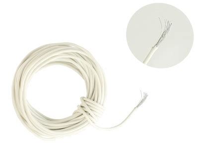 Cabo Flexível TiaFlex 5m Fio 0 50mm² 20AWG Branco Usinainfo