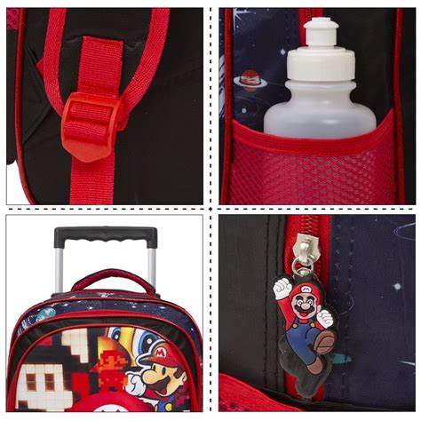 Mochila Infantil Masculina Rodinha Super Mario D Resistente Usa Magazine