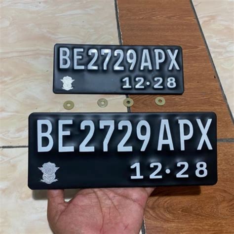 Jual Plat Nomor Motor Baut Tanam Font Baru Epasangdaouble Plat