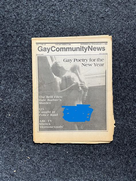 1980s LGBT Gay Poetry Newspaper LGBTQIA Memorabilia Queer Gifts Artworks Lesbian Gift