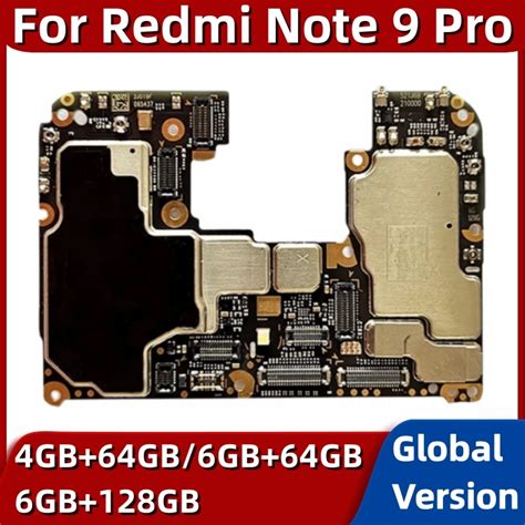 Motherboard For Xiaomi Redmi Note 9 Pro 64GB 128GB Mainboard Logic