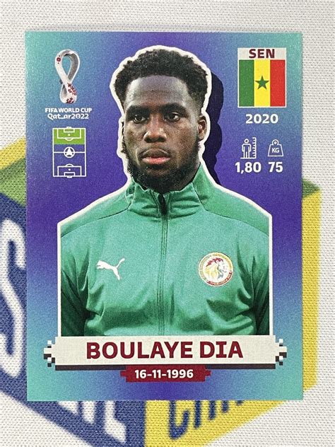 SEN16 Boulaye Dia (Senegal) Panini World Cup 2022 Sticker - Solve ...