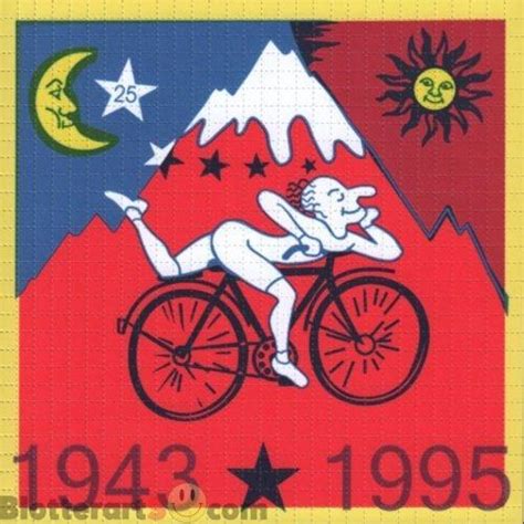 Blotter Art Albert Hofmann Red Bike Ride Bicyclette