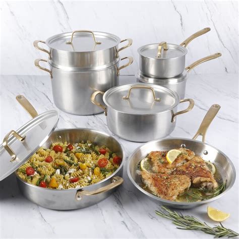 Martha Stewart 12 Pieces Stainless Steel 18 8 Cookware Set Reviews