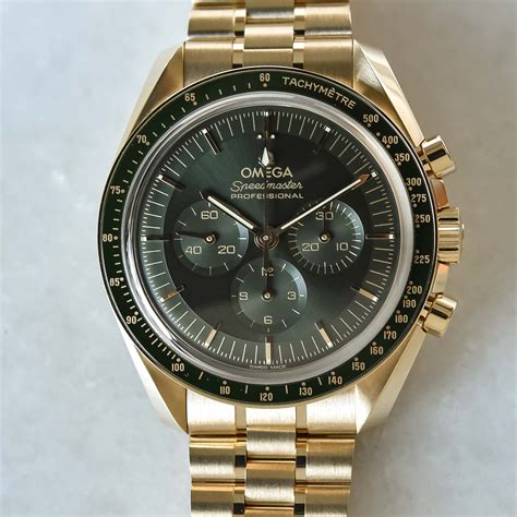 Hands On Omega Speedmaster Moonwatch Moonshine Gold Green Dial