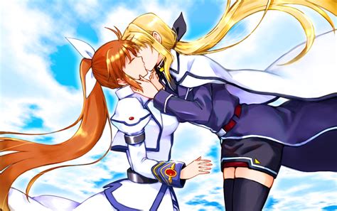 Fate Testarossa Takamachi Nanoha Fate Testarossa And Takamachi Nanoha Lyrical Nanoha And 1