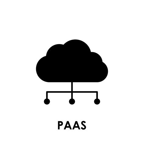 cloud, connection, PAAS vector icon illustration 23038826 Vector Art at