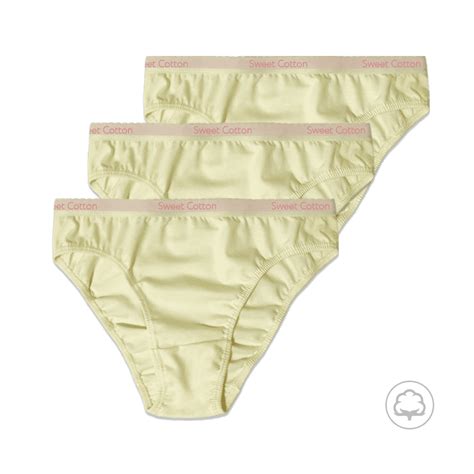 Bikini de Algodón Sweet Cotton con Elástico Visible Pack x3 Crema BOSTON Ropa Interior