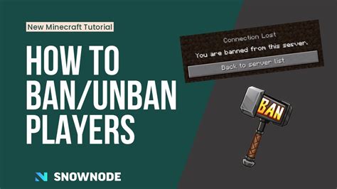 How To Ban Unban Players On A Minecraft Server Youtube