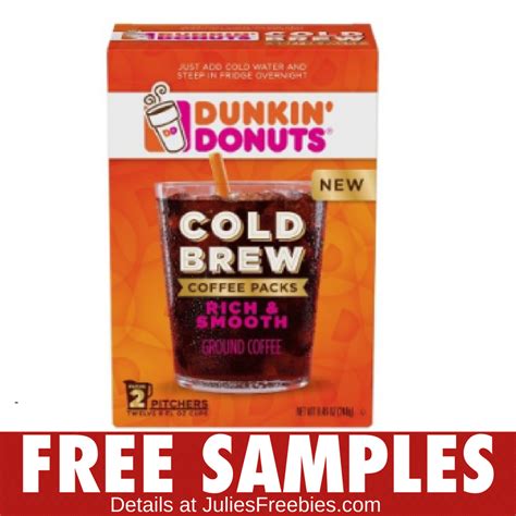 FREE Dunkin Cold Brew Samples - Julie's Freebies